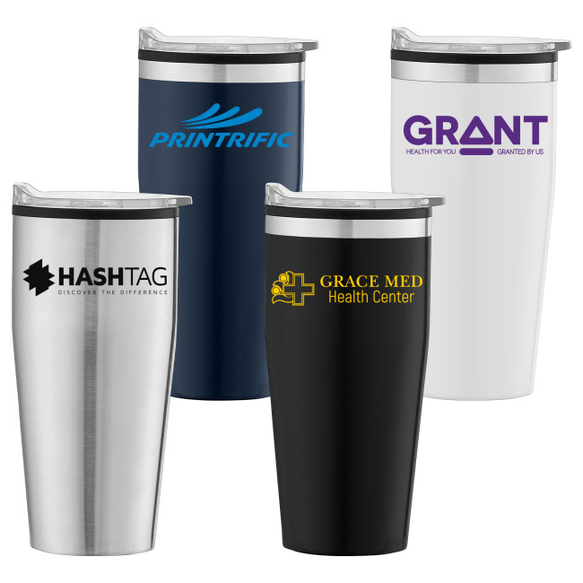 Custom Printed Jasper Stainless Steel Tumbler with Plastic Interior 590ml