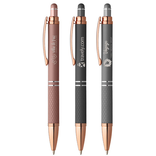 Custom Printed Phoenix Softy Rose Gold Metallic Stylus Pen