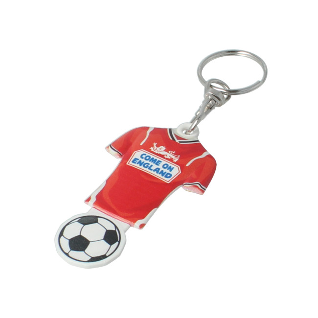 Custom Printed Shirt Shaped Trolley Stick Keyring - Image 2