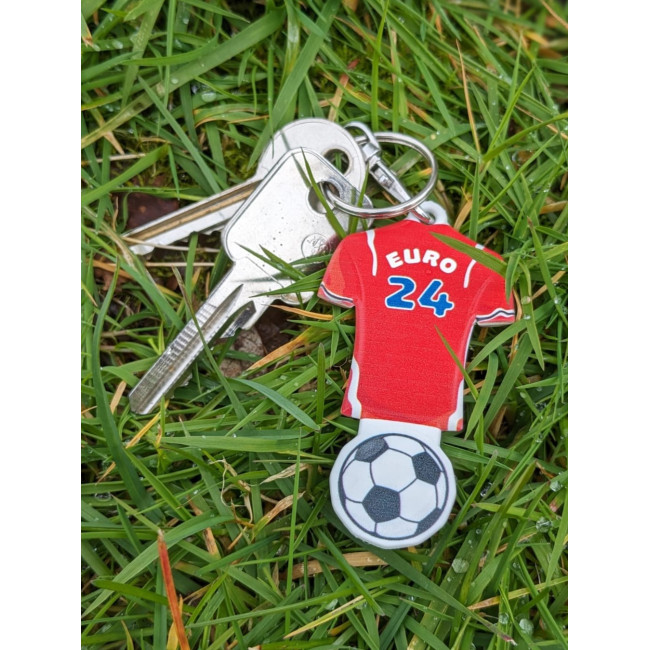 Custom Printed Shirt Shaped Trolley Stick Keyring - Image 3