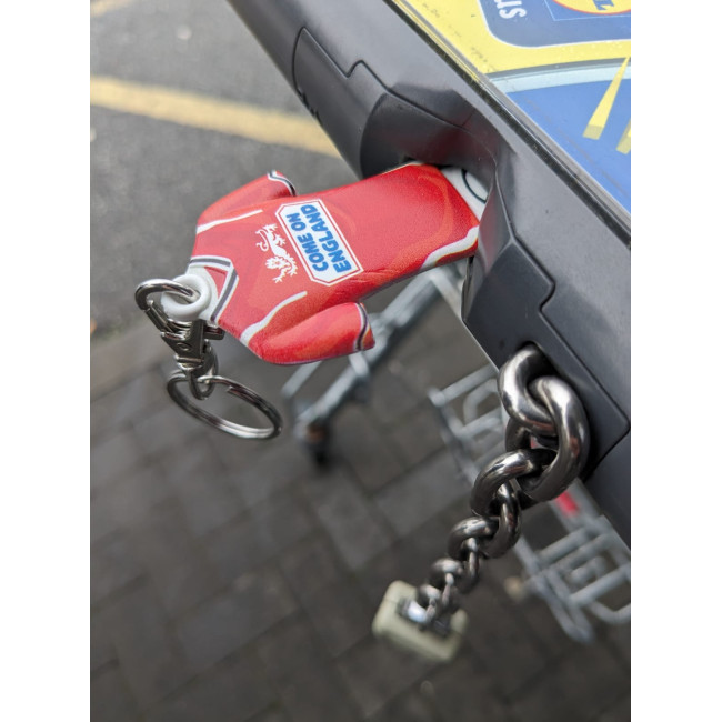 Custom Printed Shirt Shaped Trolley Stick Keyring - Image 6