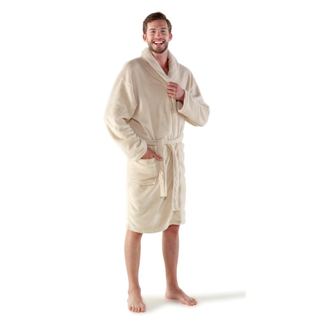 Custom Printed Fleece Bathrobe - Image 3