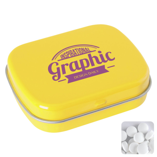 Custom Printed Langham Flat Hinged Tin With Dextrose Mints - Image 5