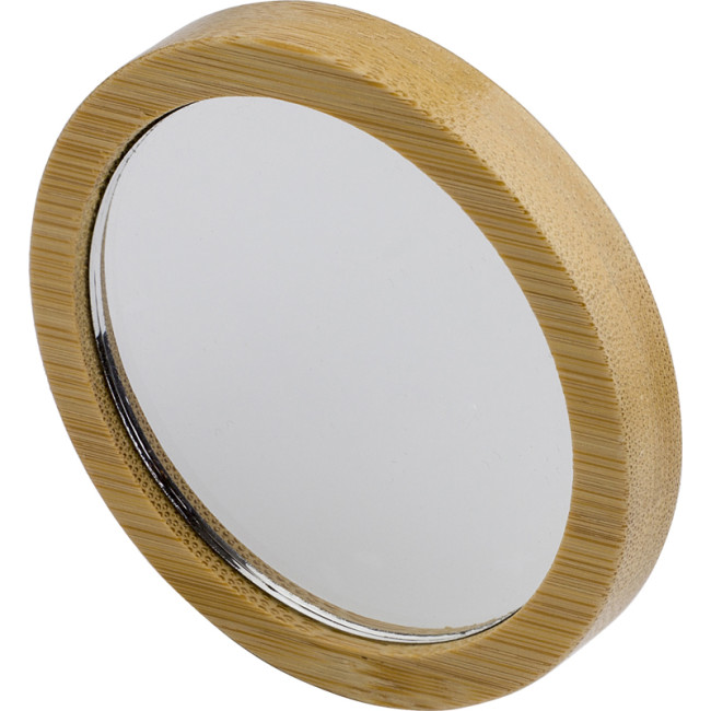 Custom Printed Alice Bamboo Pocket Mirror - Image 1