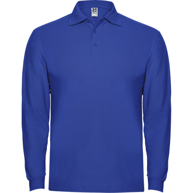 Custom Printed Estrella Long Sleeve Men's Polo - Image 5