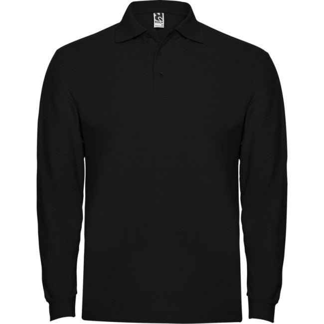 Custom Printed Estrella Long Sleeve Men's Polo - Image 3