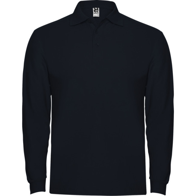 Custom Printed Estrella Long Sleeve Men's Polo - Image 2