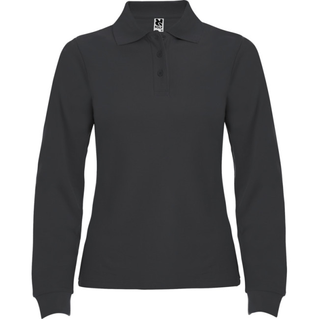 Custom Printed Estrella Long Sleeve Women's Polo - Image 1