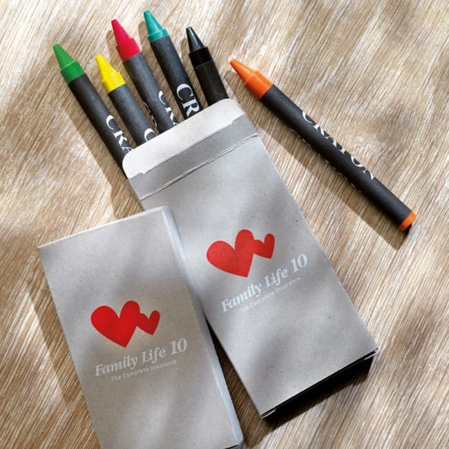 Custom Printed Carton Of 6 Wax Crayons - Image 4