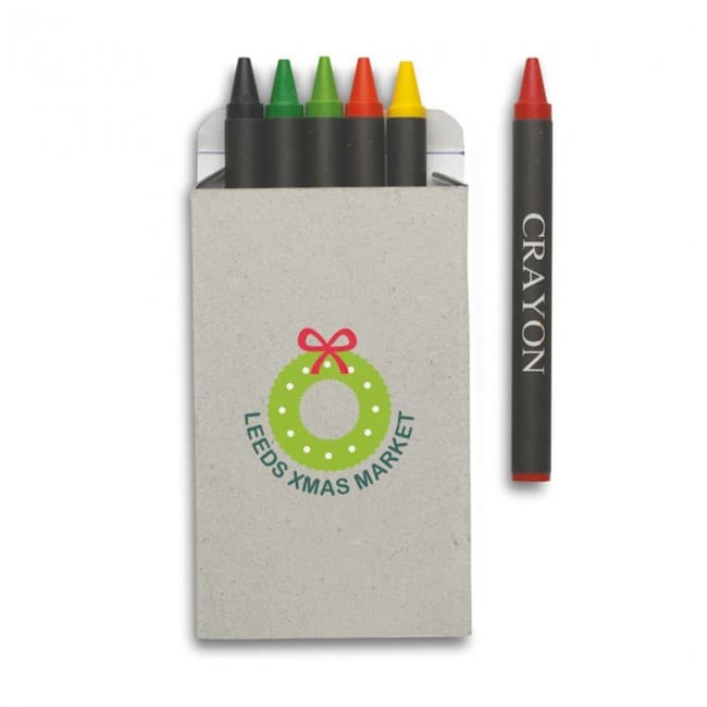 Custom Printed Carton Of 6 Wax Crayons - Image 2