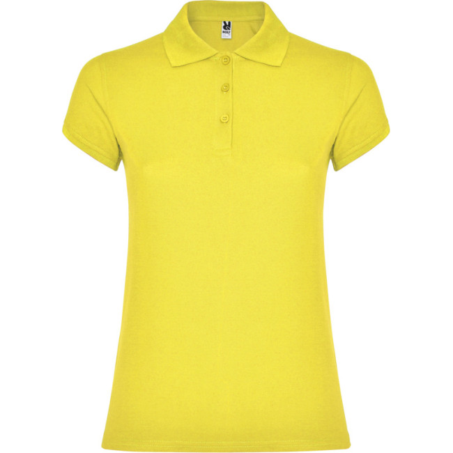 Custom Printed Star Short Sleeve Women's Polo - Image 3