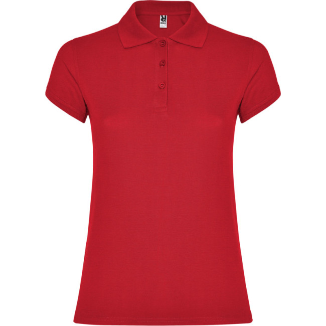 Custom Printed Star Short Sleeve Women's Polo - Image 4