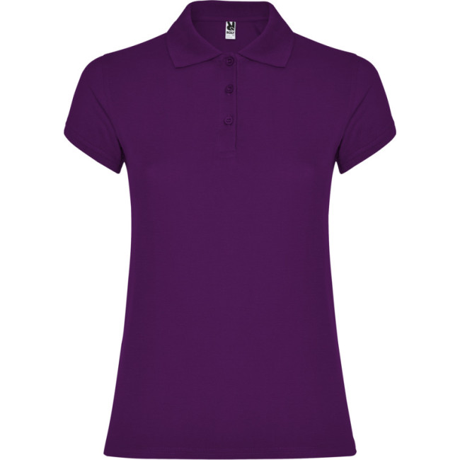 Custom Printed Star Short Sleeve Women's Polo - Image 6