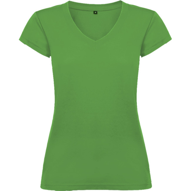 Custom Printed Victoria Short Sleeve Women's V-Neck T-Shirt - Image 8