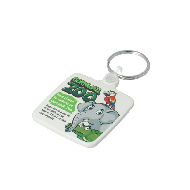 Custom Printed 45mm Square Keyring - Image 2