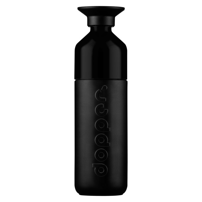 Custom Printed Dopper Blazing Black Insulated Bottle 580ml - Image 1