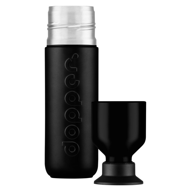 Custom Printed Dopper Blazing Black Insulated Bottle 350ml - Image 2