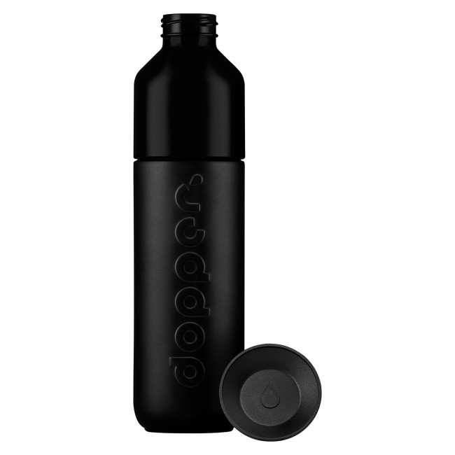 Custom Printed Dopper Blazing Black Insulated Bottle 350ml - Image 3