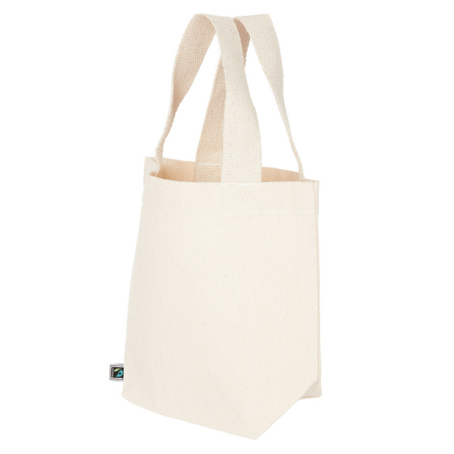 Custom Printed Ledbury Mini Gift Bag Fairtrade & Organic 10oz Canvas - Image 1