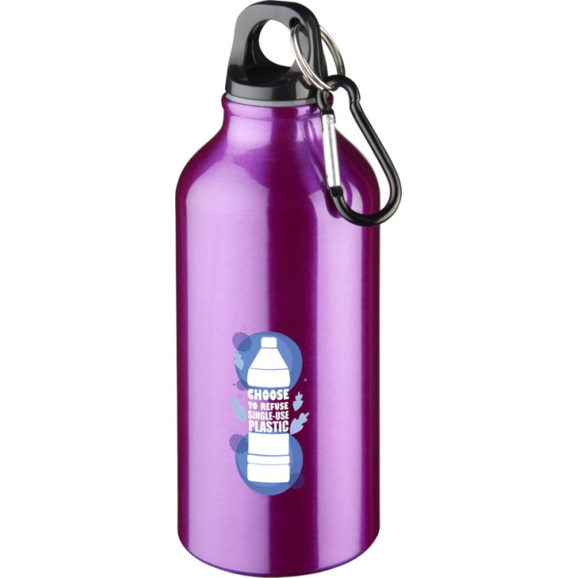 Custom Printed Oregon Aluminium Water Bottle 400ml - Image 13