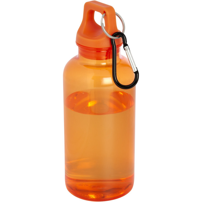 Custom Printed Oregon RCS Certified Recycled Plastic Water Bottle With Carabiner 400ml - Image 4