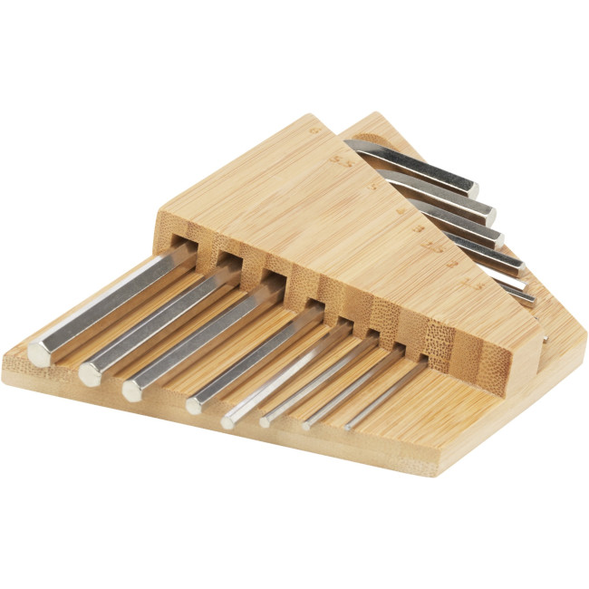 Custom Printed Allen Bamboo Hex Key Tool Set