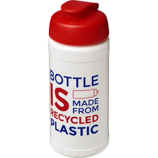 Custom Printed Baseline Recycled Sport Bottle With Flip Lid 500ml - Image 2