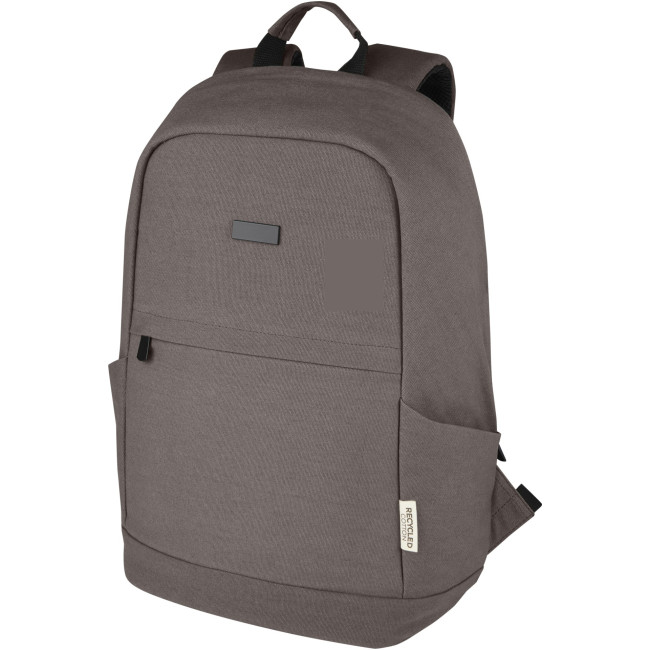 Custom Printed Joey 15.6" GRS Recycled Canvas Anti-Theft Laptop Backpack 18L - Image 2