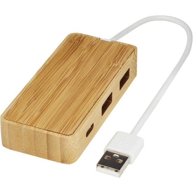 Custom Printed Tapas Bamboo USB Hub