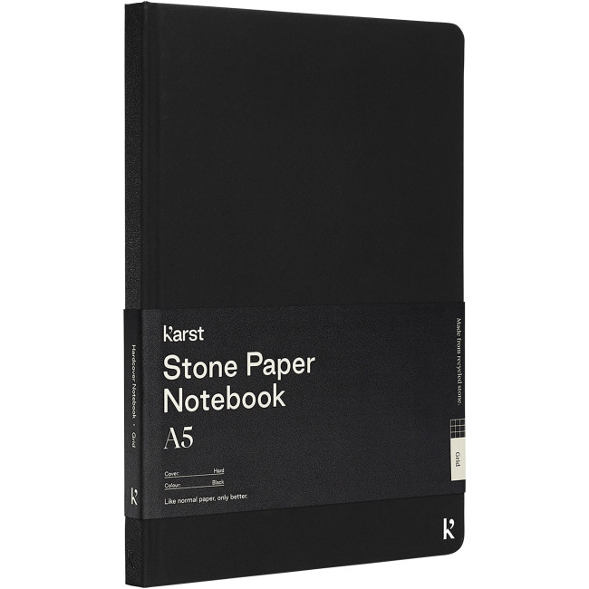 Custom Printed Karst A5 Stone Paper Hardcover Notebook - Squared