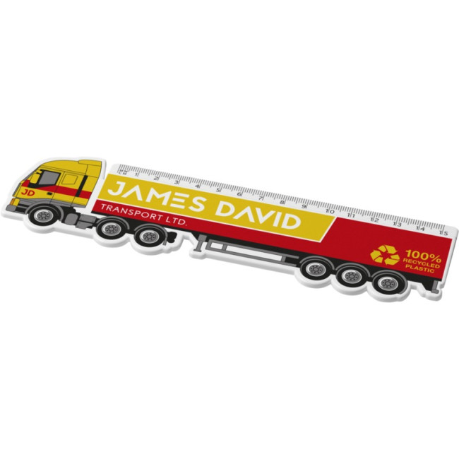 Custom Printed Tait 15cm Lorry-Shaped Recycled Plastic Ruler