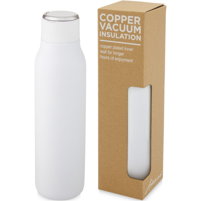 Custom Printed Marka Copper Vacuum Insulated Bottle With Metal Loop 600ml - Image 2