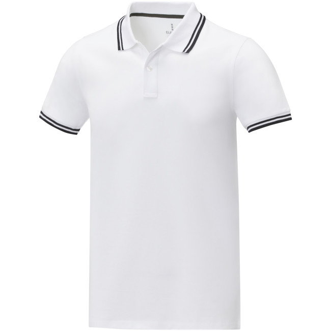 Custom Printed Amarago Short Sleeve Men's Tipping Polo - Image 5