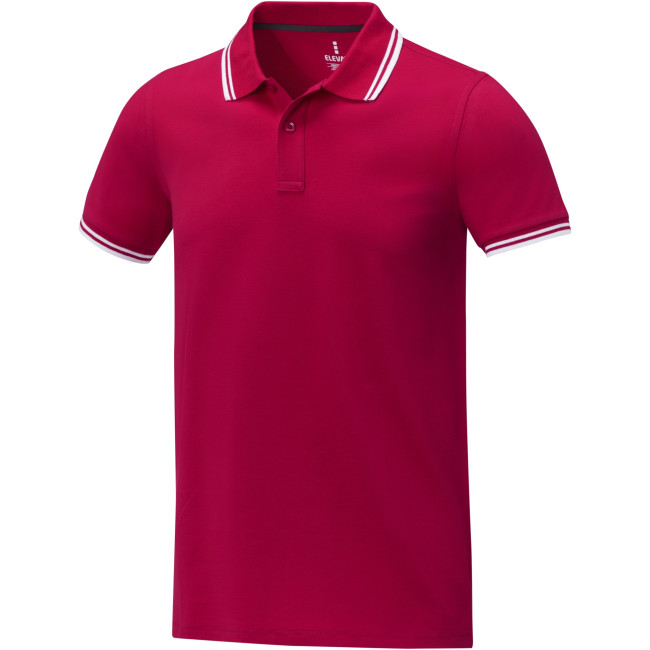 Custom Printed Amarago Short Sleeve Men's Tipping Polo - Image 4