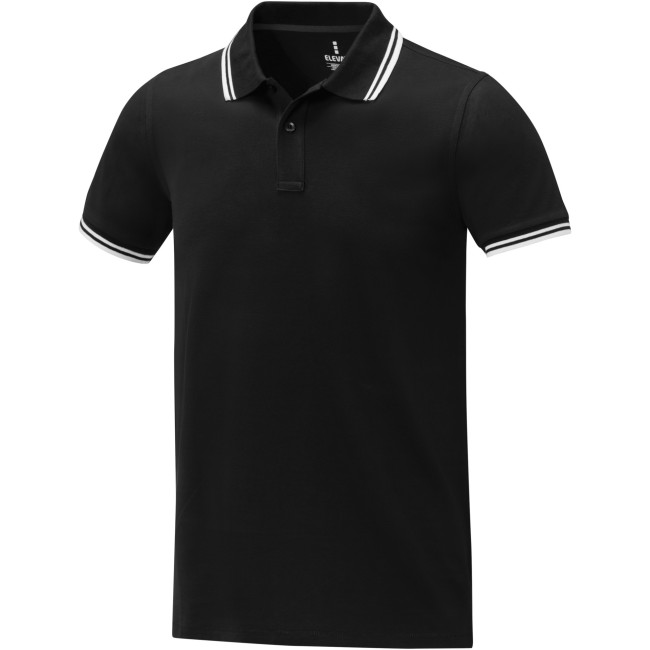 Custom Printed Amarago Short Sleeve Men's Tipping Polo - Image 1