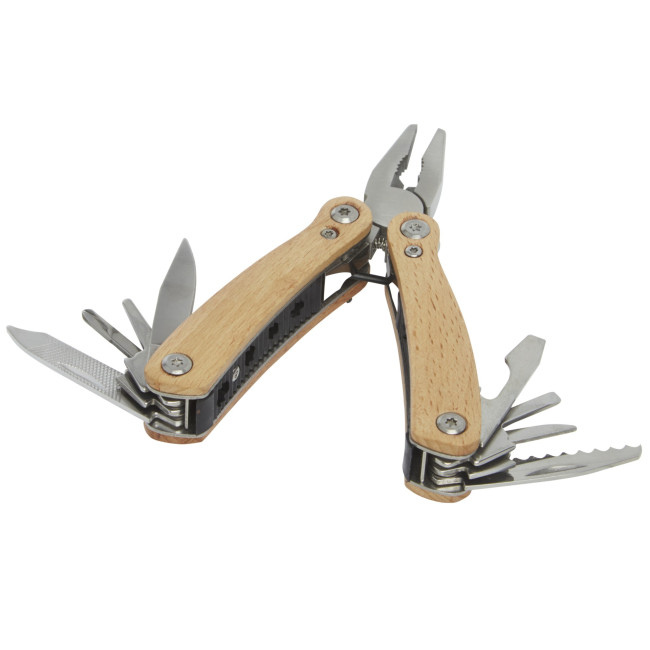 Custom Printed Anderson 12-Function Medium Wooden Multi-Tool