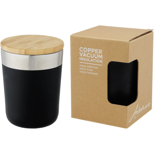 Custom Printed Lagan Copper Vacuum Insulated Stainless Steel Tumbler With Bamboo Lid 300ml - Image 5