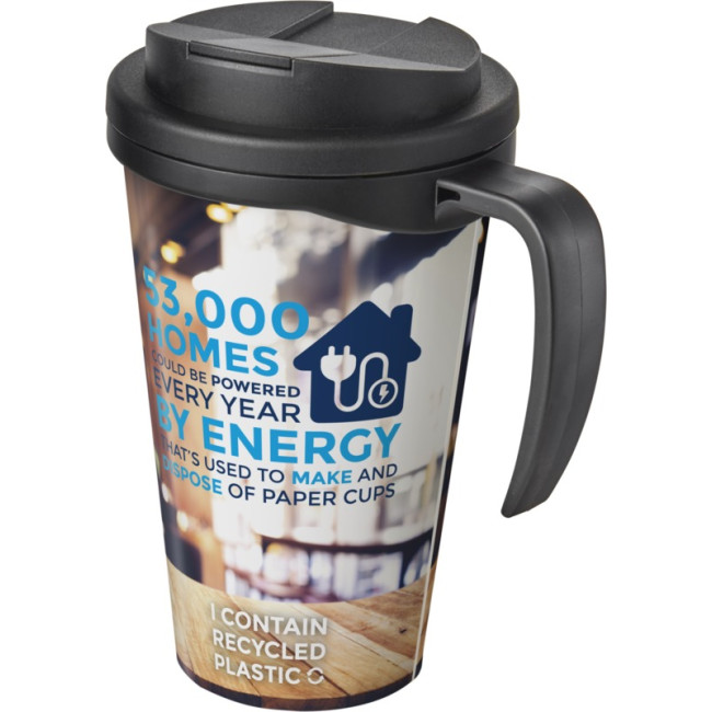 Custom Printed Brite-Americano Grande Mug With Spill-Proof Lid 350ml