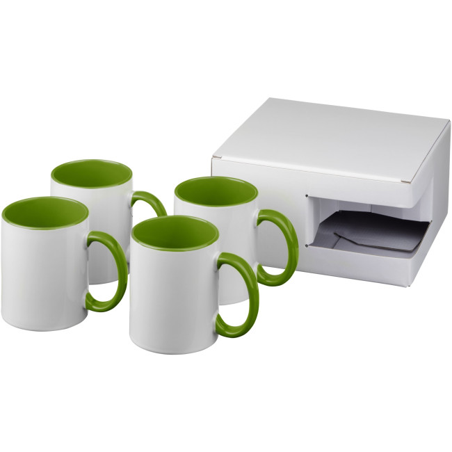 Custom Printed Ceramic Sublimation Mug 4-Pieces Gift Set - Image 2