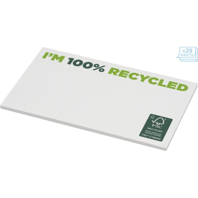 Custom Printed Sticky-Mate Recycled Sticky Notes 127 X 75mm - Image 1