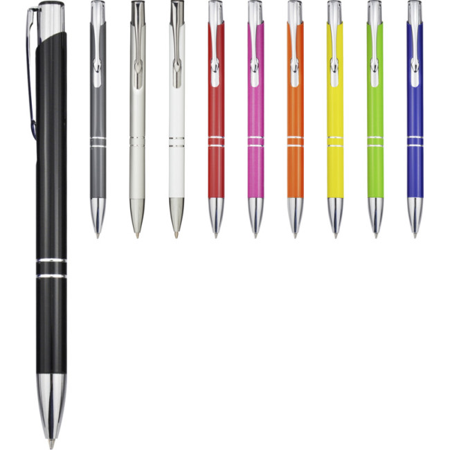 Custom Printed Moneta Recycled Aluminium Ballpoint Pen - Image 1