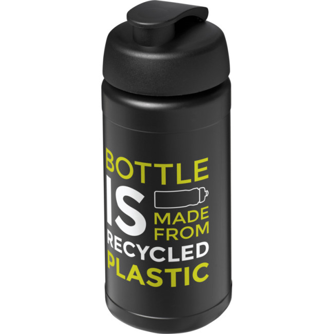 Custom Printed Baseline Recycled Sport Bottle With Flip Lid 500ml - Image 3