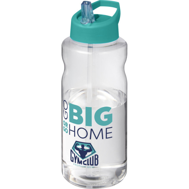 Custom Printed H2O Active  Big Base 1 Litre Spout Lid Sport Bottle - Image 2