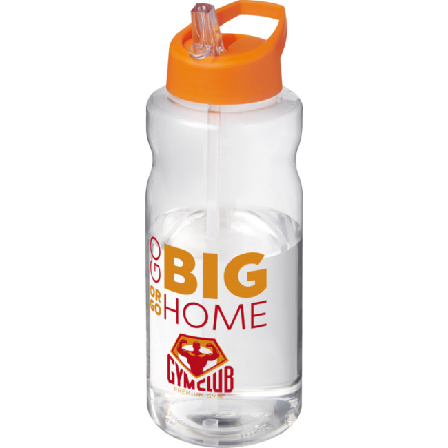 Custom Printed H2O Active  Big Base 1 Litre Spout Lid Sport Bottle - Image 5