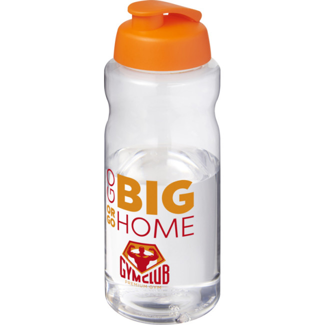 Custom Printed H2O Active  Big Base 1 Litre Flip Lid Sport Bottle - Image 1