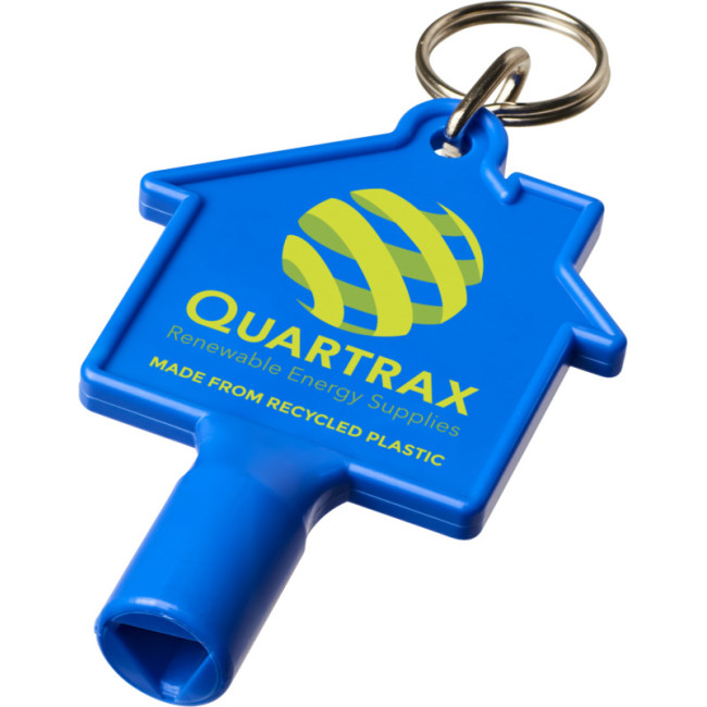 Custom Printed Maximilian House-Shaped Recycled Utility Key Keychain - Image 2