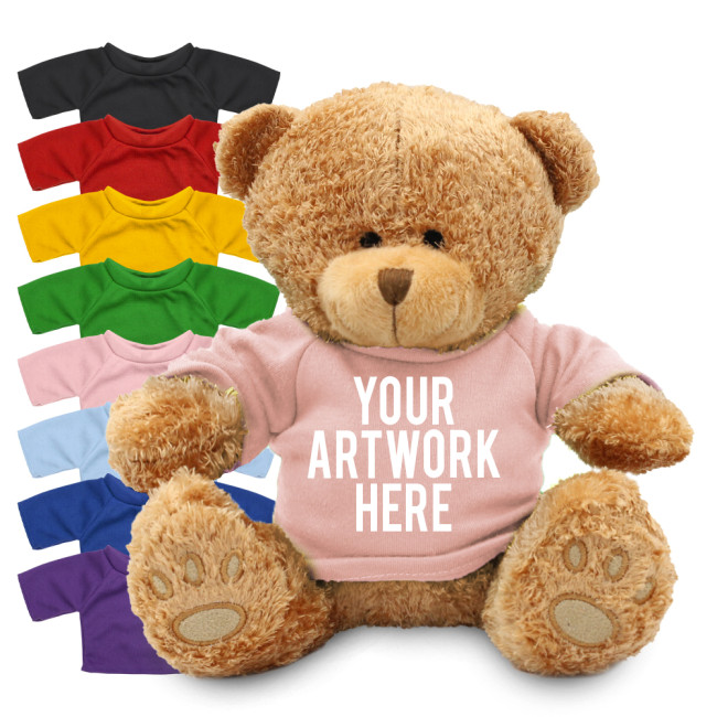 Custom Printed Edward I Soft Toy Teddy Bear In Colour Tee