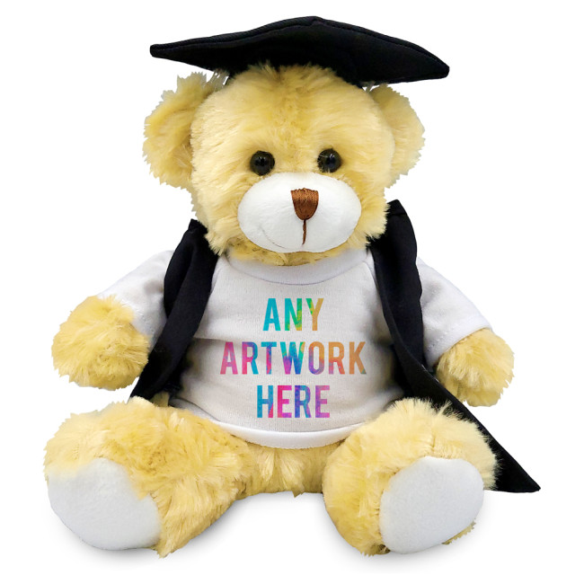 Custom Printed Elizabeth Soft Toy Teddy Bear In Graduate Outfit 20cm