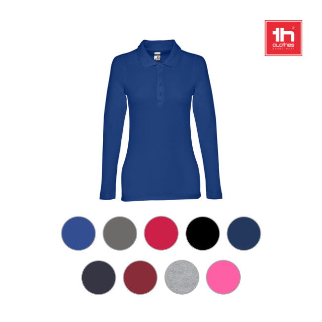 Custom Printed Bern Women's Long Sleeve Polo Shirt