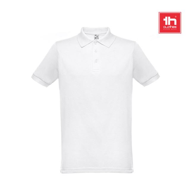 Custom Printed Berlin Men's Short-Sleeved Polo Shirt White